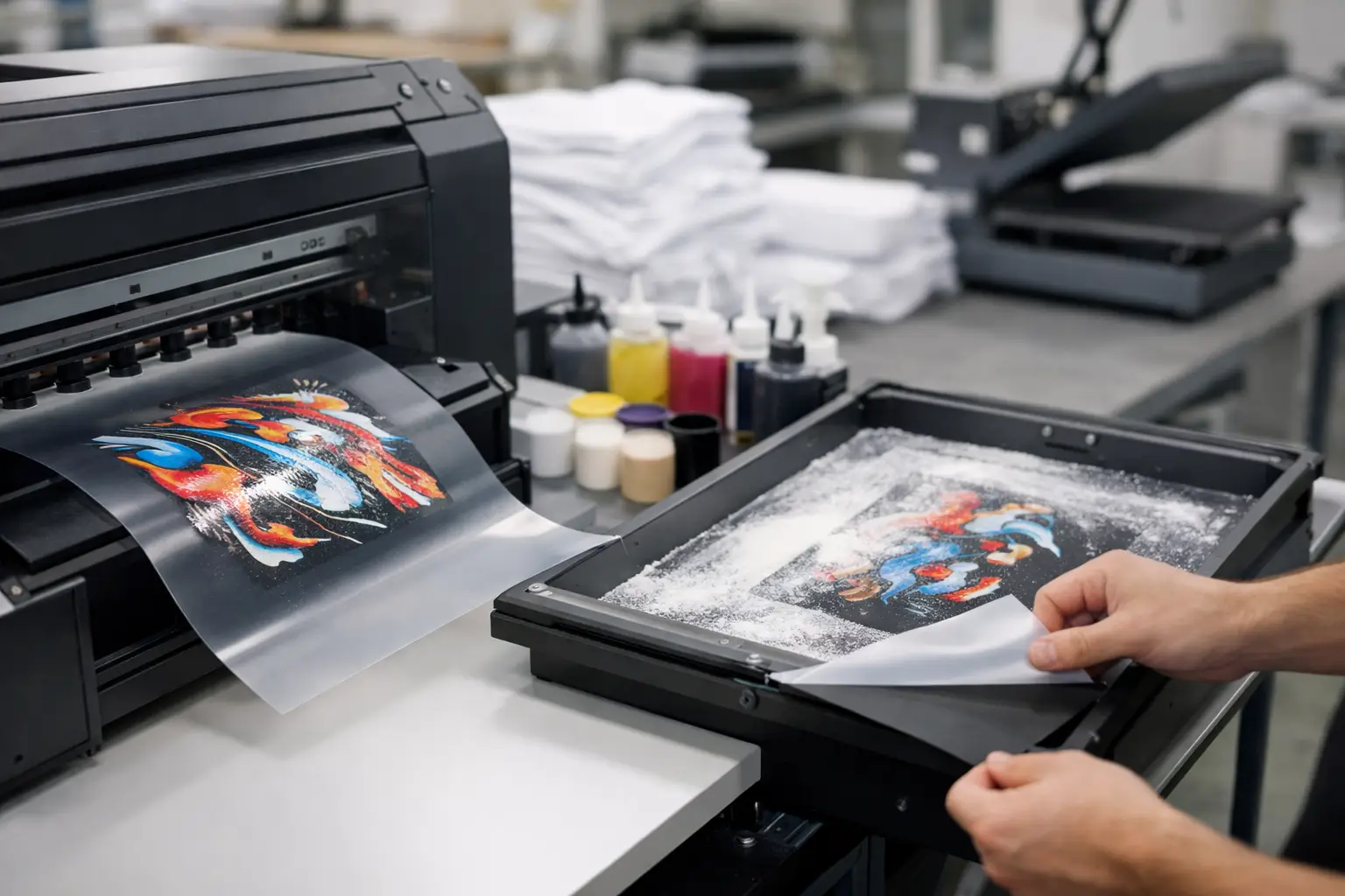 How Do DTF Printers Work in Production?