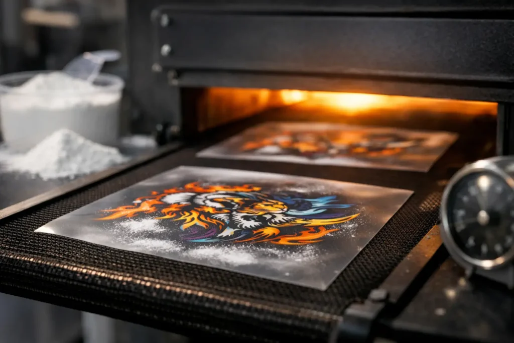 Transfer Powder Curing Time for Reliable DTF